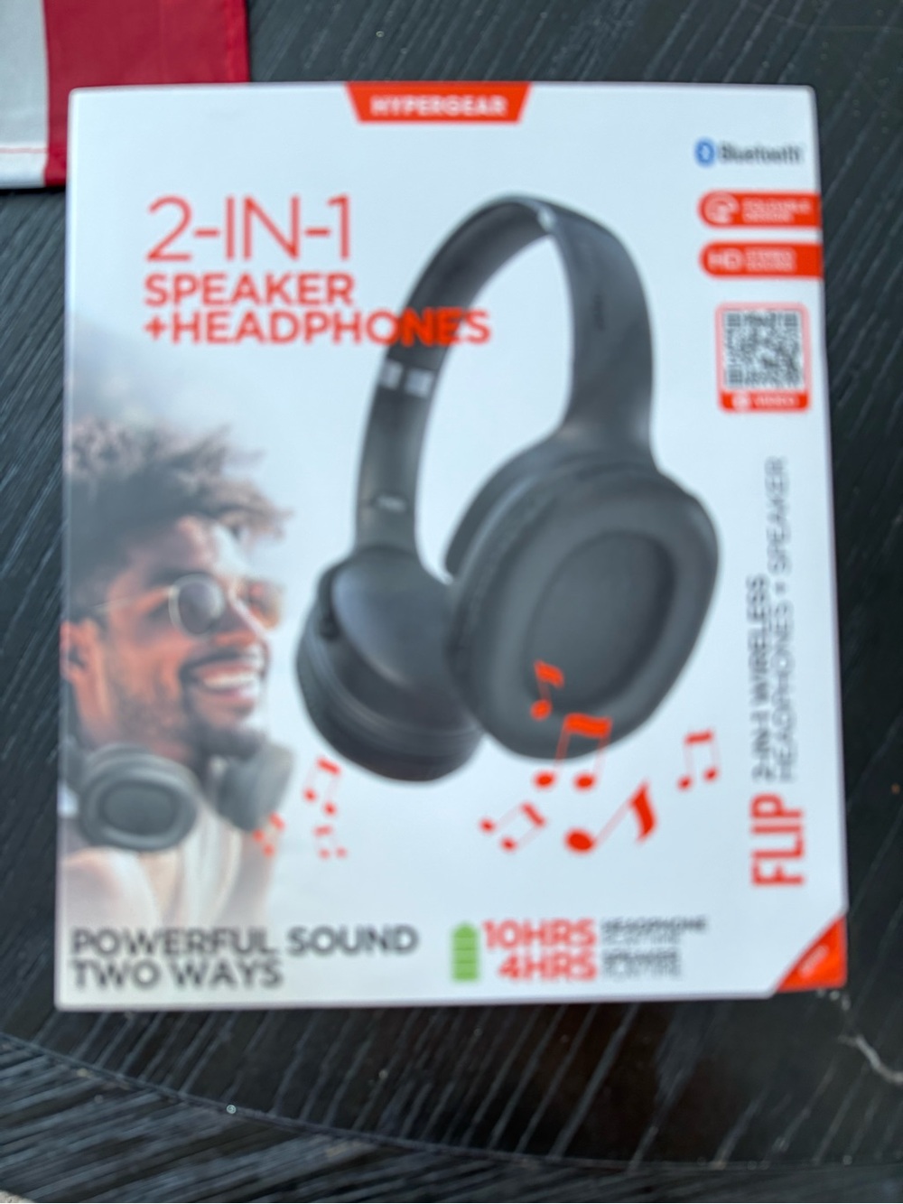Flip 2-in-1 Wireless Over-Ear Headphones - Black